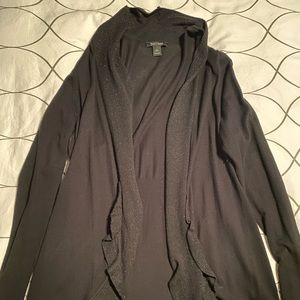 White House Black Market Long Black Cardigan